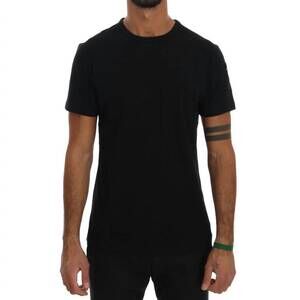 NEW DANIELE ALESSANDRINI short sleeve cotton t-shirt in black